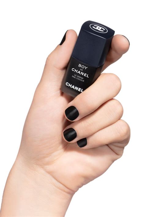 chanel boy so black matte black|Chanel nail color 404.